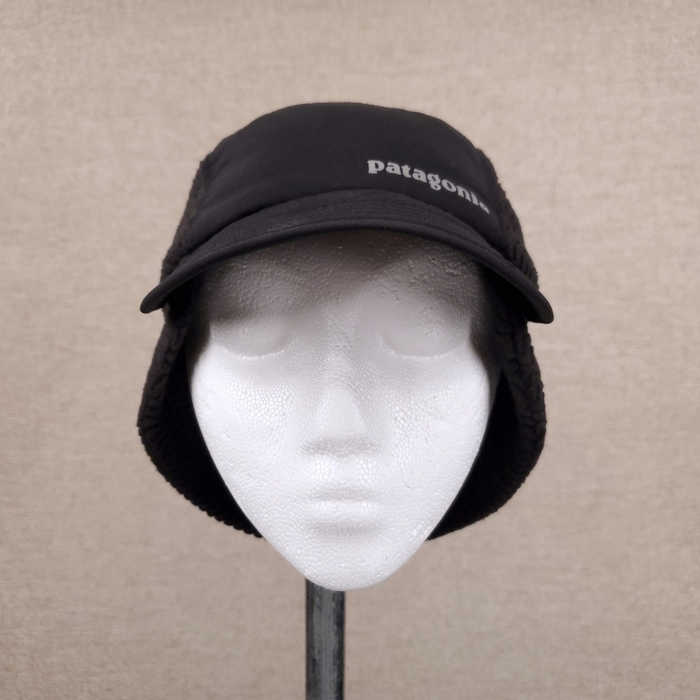 Patagonia Winter Duckbill Earflap Cap Unisex OS Black Gorpcore Trail Outdoors